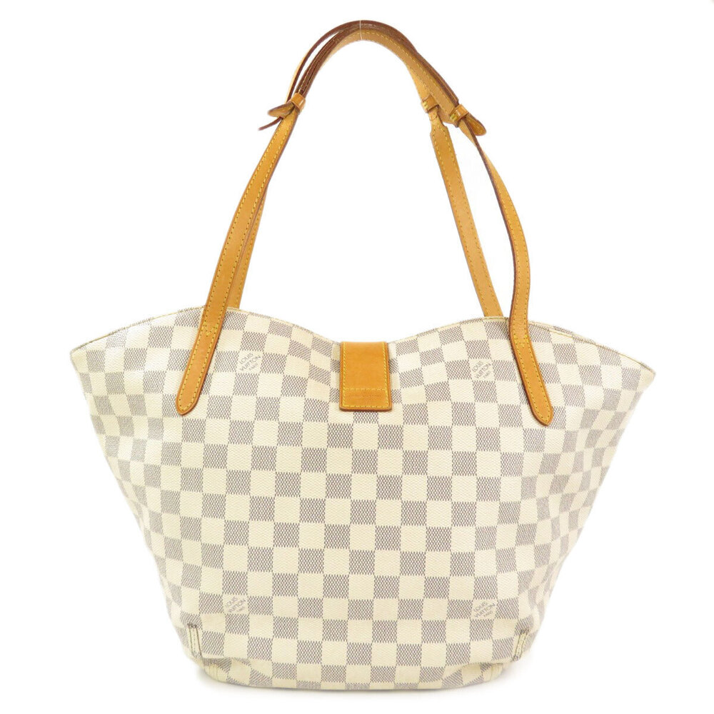 Louis Vuitton Damier Bag Canvas Azur White Salina Tote White